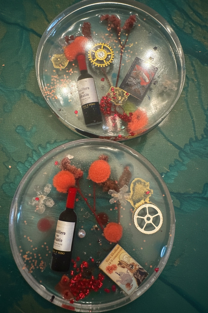 Let’s discuss over wine Coaster Set