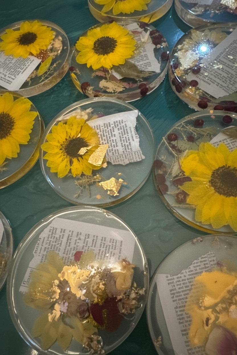 Sunflowers and Scriptures Coaster - Indv priced