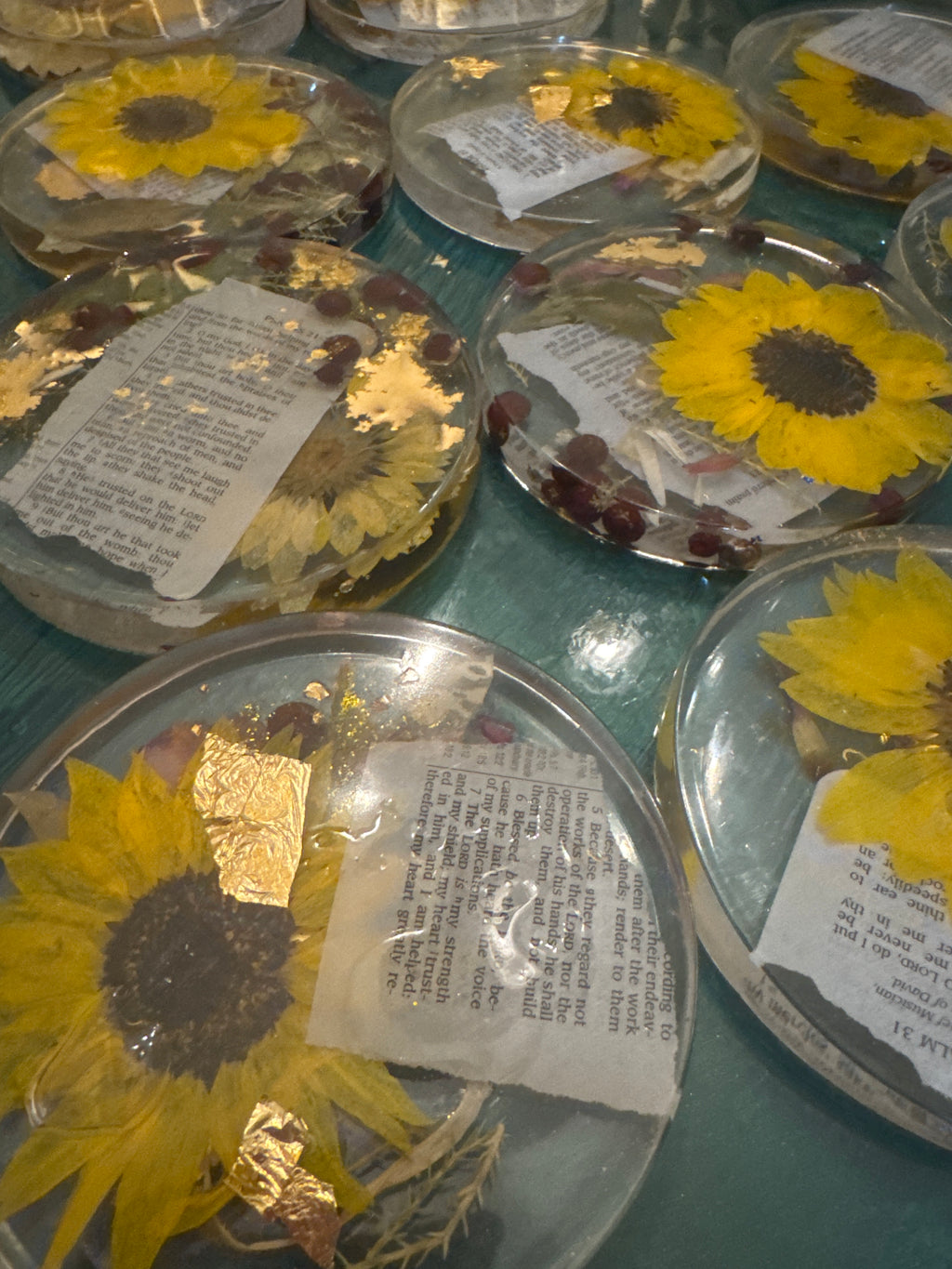 Sunflowers and Scriptures Coaster - Indv priced