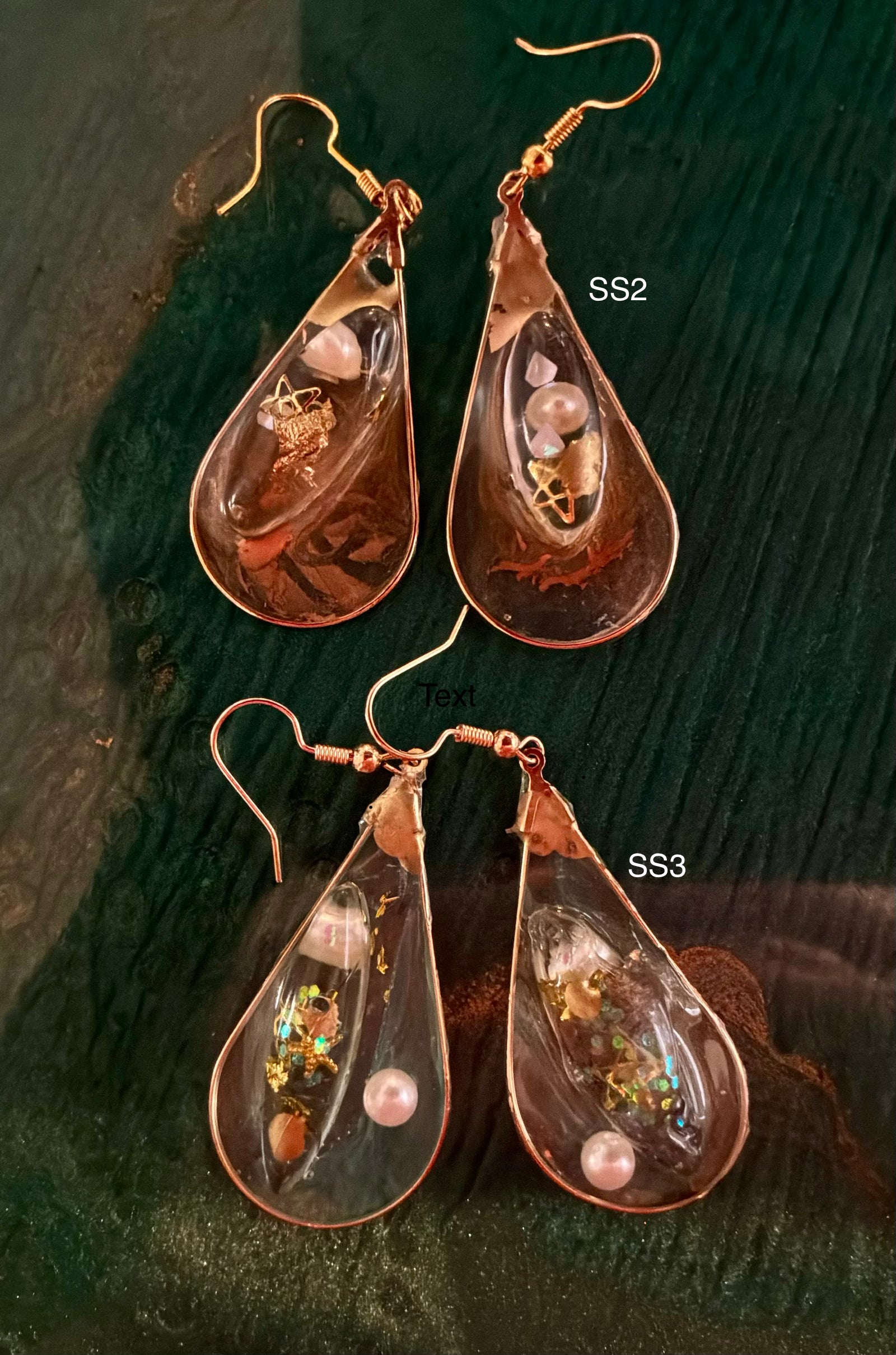 Golden Seaside Tear Drop 1”