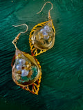 Turquoise and Good Real Preserved Flower and Resin*