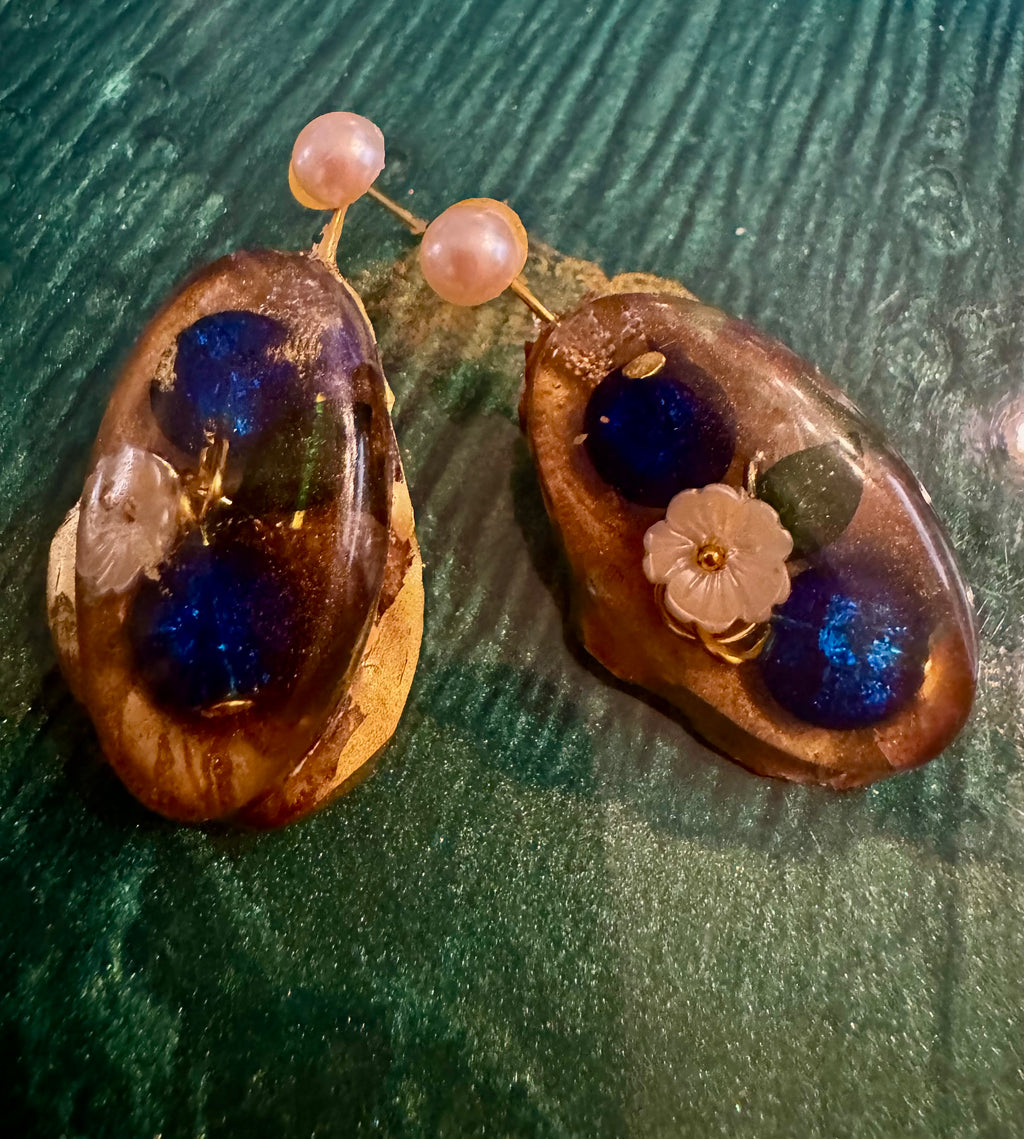 Glass Flower Beads and Pearls