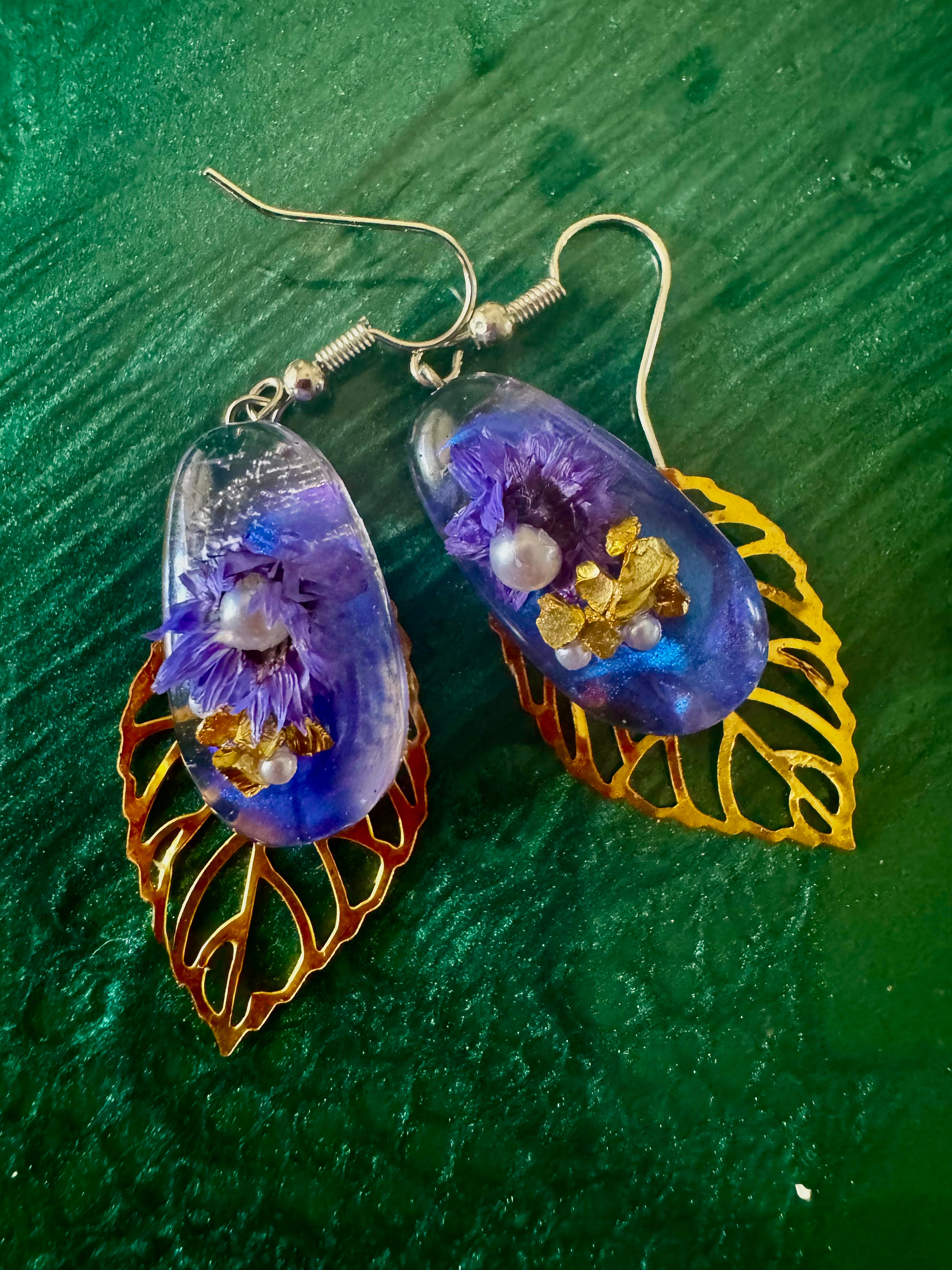 Blue and Gold Floral