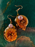 Black & Gold Marigold Earrings