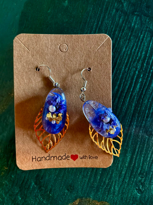 Blue and Gold Floral