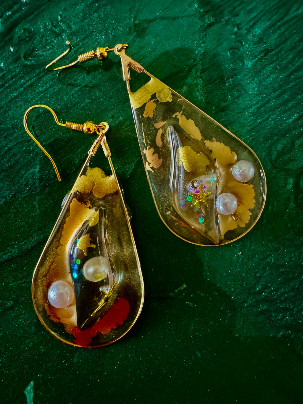 Golden Seaside Tear Drop 1”