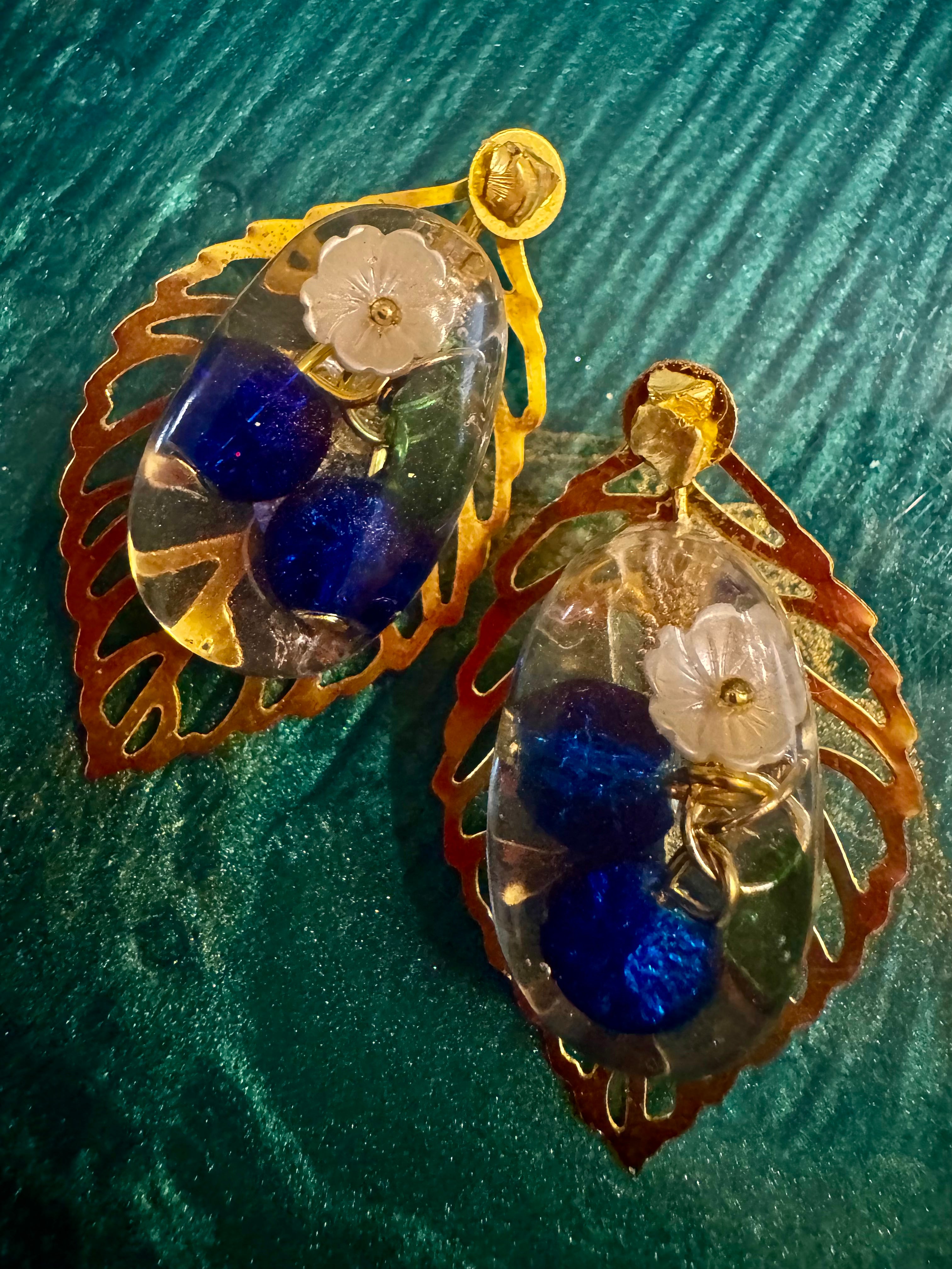 Glass Flower Beads and Pearls