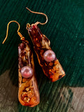 Crushed Red Rose Petals with golden accents