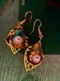 Turquoise Floral with gold leaf