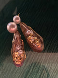 Wild flowers and golden accents with mini pearls