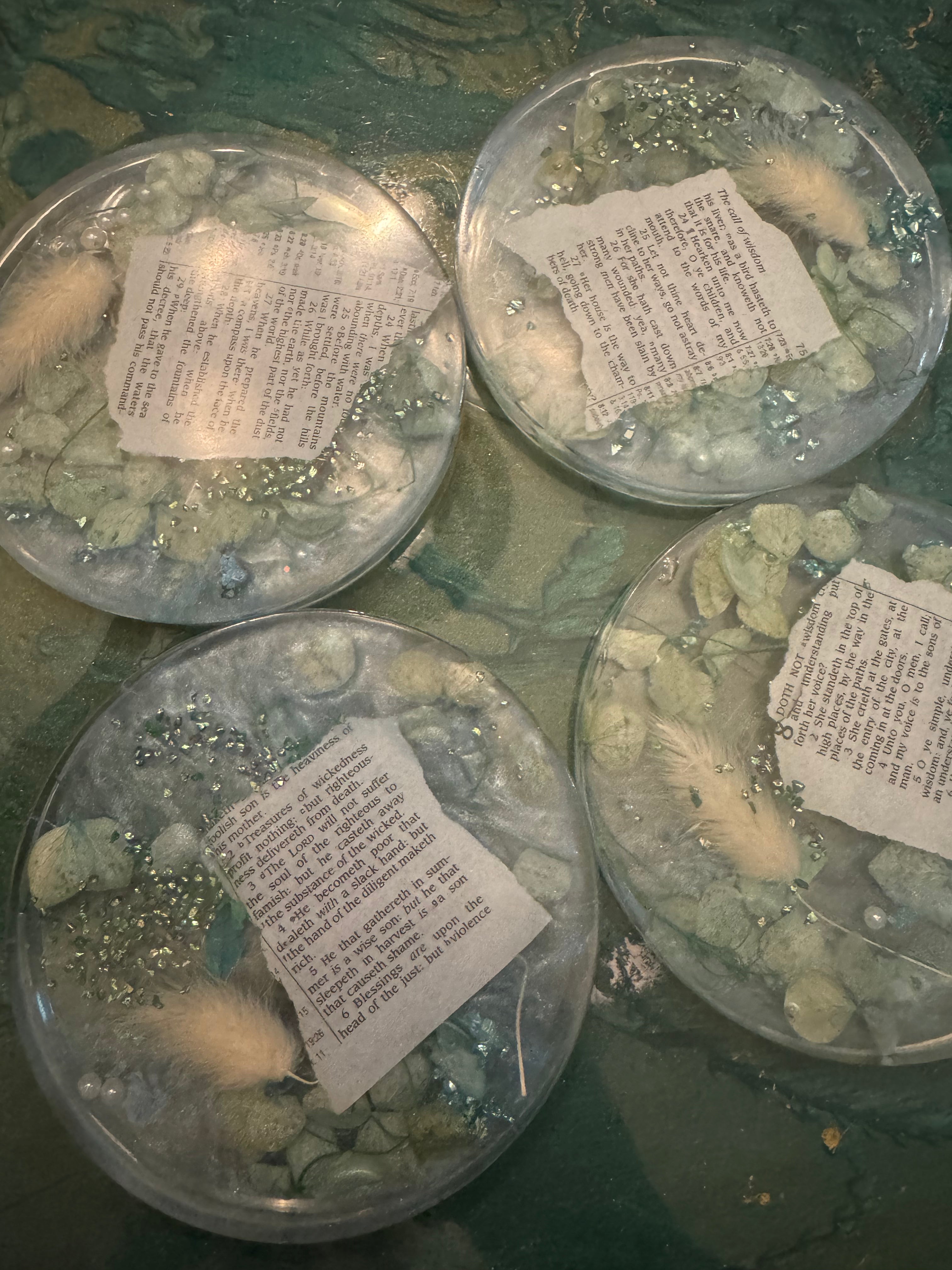Light Blue Bridgeton Inspired Coaster set